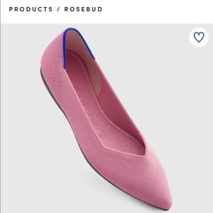 Rothy’s POINT flats; Rosebud, size 7, never worn!